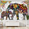 Elefant Wandteppich Mandala