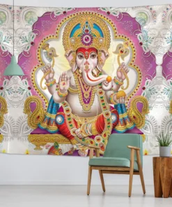 Wandteppich Mandala Elefant Crischna