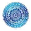 Indisch Rund Wandteppich Mandala Blau