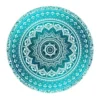 Indisch Rund Wandteppich Mandala grün