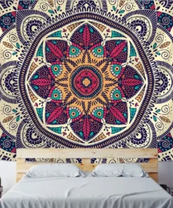 Indischer Wandteppich Mandala