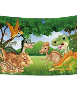 Wandteppich Dinosaurier Animiert
