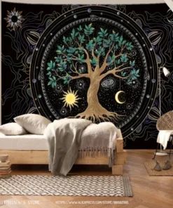 Wandteppich Mandala Lebensbaum