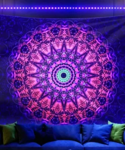 Wandteppich Mandala UV Aktiv