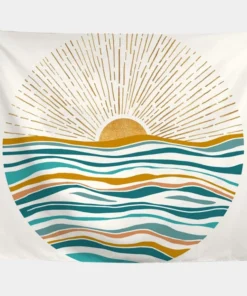 Boho Wandteppich Meer und Sonne