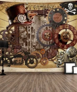 Industrielle Wandteppich Steampunk Stil