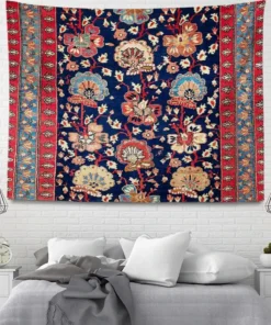 Orientalischer Wandteppich mit Blumen motiv