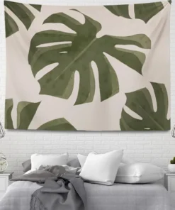 Wandteppich Boho Tropen Blatt