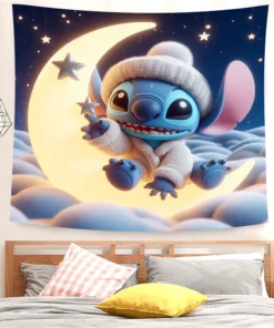 Wandteppich Baby Koala auf dem Mond