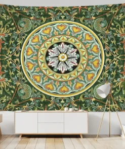 Wandteppich Botanisches Mandala
