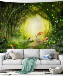 Wandteppich Gazelle im Wald