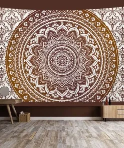 Wandteppich Mandala Braun