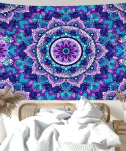 Wandteppich Mandala Lila