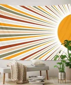Wandteppich Sonne im Boho Stil