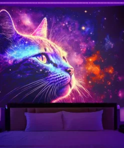 Wandteppich UV Aktiv Katze