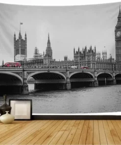 Wandteppich Westminster Brücke Vintage