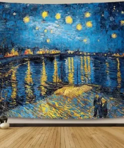 Wandteppich das Meer Stil Van Gogh